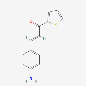 molecular formula C13H11NOS B3884155 (E)-3-(4-AMINO-PHENYL)-1-THIOPHEN-2-YL-PROPENONE 