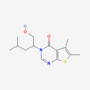 molecular formula C14H20N2O2S B3884237 3-[1-(hydroxymethyl)-3-methylbutyl]-5,6-dimethylthieno[2,3-d]pyrimidin-4(3H)-one 