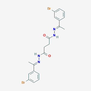 molecular formula C20H20Br2N4O2 B388429 N'~1~,N'~4~-bis[1-(3-bromophenyl)ethylidene]succinohydrazide 