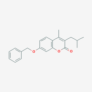 molecular formula C21H22O3 B388435 7-(benzyloxy)-3-isobutyl-4-methyl-2H-chromen-2-one 