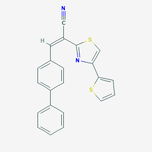 molecular formula C22H14N2S2 B388450 3-[1,1'-Biphenyl]-4-yl-2-[4-(2-thienyl)-1,3-thiazol-2-yl]acrylonitrile 