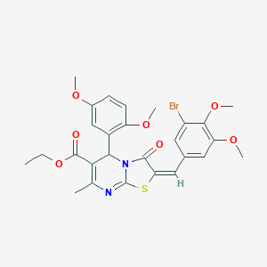 ethyl 2-(3-bromo-4,5-dimethoxybenzylidene)-5-(2,5-dimethoxyphenyl)-7-methyl-3-oxo-2,3-dihydro-5H-[1,3]thiazolo[3,2-a]pyrimidine-6-carboxylate