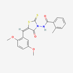 N-[5-(2,5-dimethoxybenzylidene)-4-oxo-2-thioxo-1,3-thiazolidin-3-yl]-2-methylbenzamide