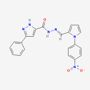 N'-{[1-(4-nitrophenyl)-1H-pyrrol-2-yl]methylene}-3-phenyl-1H-pyrazole-5-carbohydrazide