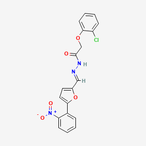 2-(2-chlorophenoxy)-N'-{(E)-[5-(2-nitrophenyl)furan-2-yl]methylidene}acetohydrazide