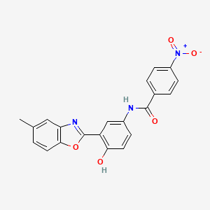 N-(4-Hydroxy-3-(5-methylbenzo[d]oxazol-2-yl)phenyl)-4-nitrobenzamide