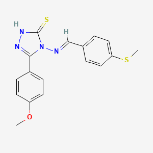 5-(4-METHOXY-PH)-4-((4-(METHYLTHIO)BENZYLIDENE)AMINO)-4H-1,2,4-TRIAZOLE-3-THIOL