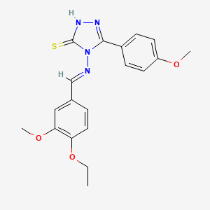 4-{[(E)-(4-ethoxy-3-methoxyphenyl)methylidene]amino}-5-(4-methoxyphenyl)-4H-1,2,4-triazole-3-thiol