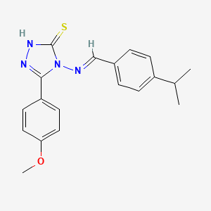 4-((4-ISOPROPYLBENZYLIDENE)AMINO)-5-(4-METHOXYPHENYL)-4H-1,2,4-TRIAZOLE-3-THIOL