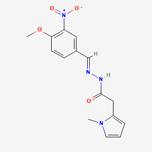 N-[(E)-(4-methoxy-3-nitrophenyl)methylideneamino]-2-(1-methylpyrrol-2-yl)acetamide