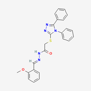 2-[(4,5-diphenyl-4H-1,2,4-triazol-3-yl)sulfanyl]-N'-[(E)-(2-methoxyphenyl)methylidene]acetohydrazide