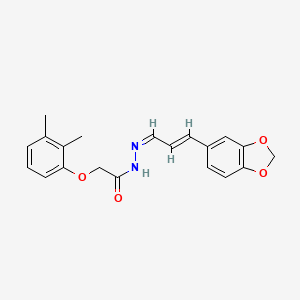 N'-[3-(1,3-benzodioxol-5-yl)-2-propen-1-ylidene]-2-(2,3-dimethylphenoxy)acetohydrazide