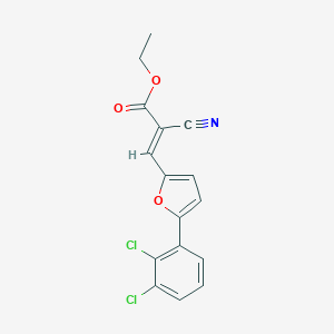 molecular formula C16H11Cl2NO3 B388476 Ethyl 2-cyano-3-(5-(2,3-dichlorophenyl)-2-furyl)acrylate 