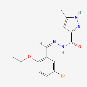 N'-[(Z)-(5-bromo-2-ethoxyphenyl)methylidene]-3-methyl-1H-pyrazole-5-carbohydrazide