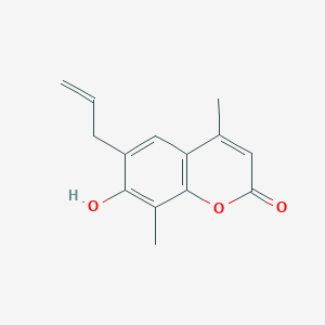 molecular formula C14H14O3 B388479 6-allyl-7-hydroxy-4,8-dimethyl-2H-chromen-2-one 