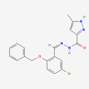 N'-[2-(benzyloxy)-5-bromobenzylidene]-3-methyl-1H-pyrazole-5-carbohydrazide