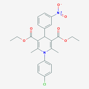 Diethyl 1-(4-chlorophenyl)-2,6-dimethyl-4-(3-nitrophenyl)-1,4-dihydro-3,5-pyridinedicarboxylate