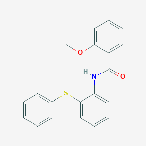 molecular formula C20H17NO2S B388486 2-methoxy-N-[2-(phenylsulfanyl)phenyl]benzamide 