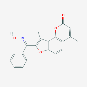 molecular formula C20H15NO4 B388490 8-[(E)-(Hydroxyimino)(phenyl)methyl]-4,9-dimethyl-2H-furo[2,3-H]chromen-2-one CAS No. 296887-95-1