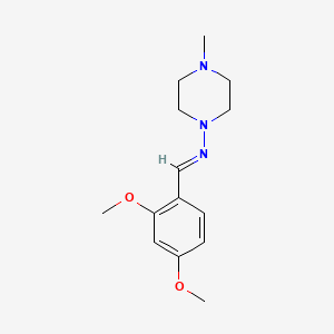 (E)-1-(2,4-dimethoxyphenyl)-N-(4-methylpiperazin-1-yl)methanimine