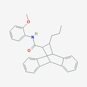 molecular formula C27H27NO2 B388506 N-(2-Methoxyphenyl)-16-propyltetracyclo[6.6.2.02,7.09,14]hexadeca-2,4,6,9,11,13-hexaene-15-carboxamide CAS No. 312319-89-4
