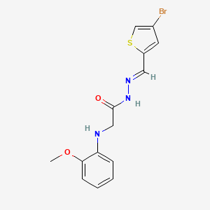 N-[(E)-(4-bromothiophen-2-yl)methylideneamino]-2-(2-methoxyanilino)acetamide