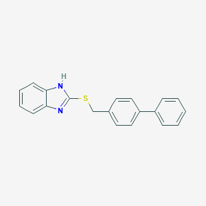 molecular formula C20H16N2S B388507 1H-benzimidazol-2-yl [1,1'-biphenyl]-4-ylmethyl sulfide 