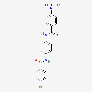 N-[4-[(4-bromobenzoyl)amino]phenyl]-4-nitrobenzamide