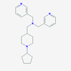 molecular formula C23H32N4 B3885094 1-(1-cyclopentyl-4-piperidinyl)-N,N-bis(3-pyridinylmethyl)methanamine 