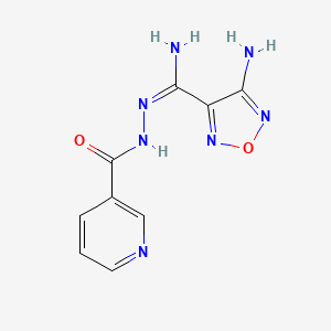 molecular formula C9H9N7O2 B3885101 N-[(E)-[amino-(4-amino-1,2,5-oxadiazol-3-yl)methylidene]amino]pyridine-3-carboxamide 