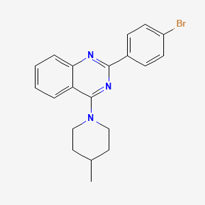 2-(4-BROMOPHENYL)-4-(4-METHYLPIPERIDINO)QUINAZOLINE