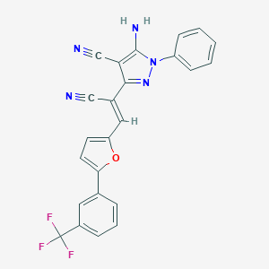 5-amino-3-(1-cyano-2-{5-[3-(trifluoromethyl)phenyl]-2-furyl}vinyl)-1-phenyl-1H-pyrazole-4-carbonitrile