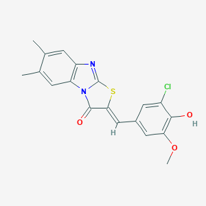 (2Z)-2-(3-chloro-4-hydroxy-5-methoxybenzylidene)-6,7-dimethyl[1,3]thiazolo[3,2-a]benzimidazol-3(2H)-one