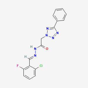 N'-(2-chloro-6-fluorobenzylidene)-2-(5-phenyl-2H-tetrazol-2-yl)acetohydrazide