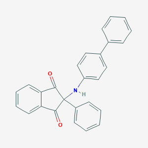molecular formula C27H19NO2 B388520 2-(biphenyl-4-ylamino)-2-phenyl-1H-indene-1,3(2H)-dione 