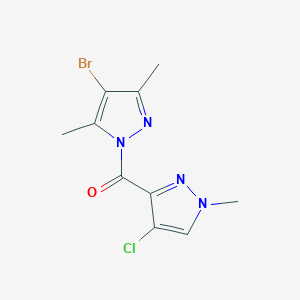 molecular formula C10H10BrClN4O B388521 (4-bromo-3,5-dimethyl-1H-pyrazol-1-yl)(4-chloro-1-methyl-1H-pyrazol-3-yl)methanone CAS No. 312496-86-9