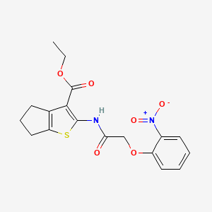 ethyl 2-{[(2-nitrophenoxy)acetyl]amino}-5,6-dihydro-4H-cyclopenta[b]thiophene-3-carboxylate