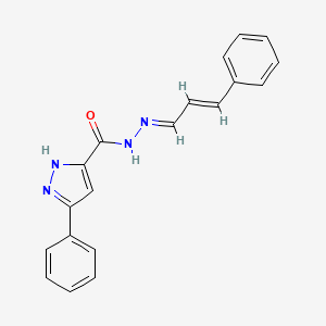 3-phenyl-N'-(3-phenyl-2-propen-1-ylidene)-1H-pyrazole-5-carbohydrazide