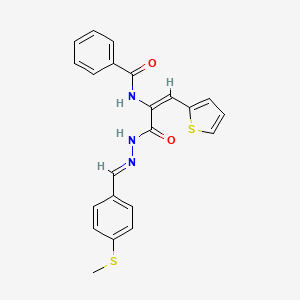 N-[1-({2-[4-(methylthio)benzylidene]hydrazino}carbonyl)-2-(2-thienyl)vinyl]benzamide