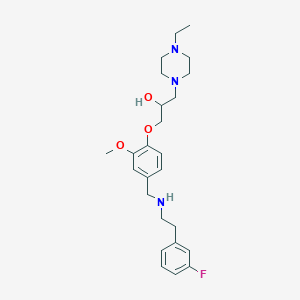 1-(4-ethyl-1-piperazinyl)-3-[4-({[2-(3-fluorophenyl)ethyl]amino}methyl)-2-methoxyphenoxy]-2-propanol