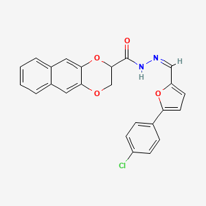 N'-{[5-(4-chlorophenyl)-2-furyl]methylene}-2,3-dihydronaphtho[2,3-b][1,4]dioxine-2-carbohydrazide