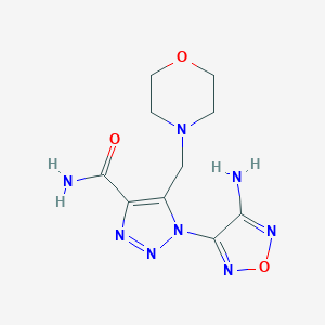 molecular formula C10H14N8O3 B388524 1-(4-amino-1,2,5-oxadiazol-3-yl)-5-(4-morpholinylmethyl)-1H-1,2,3-triazole-4-carboxamide 