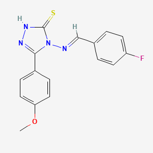 4-[(E)-(4-fluorophenyl)methylideneamino]-3-(4-methoxyphenyl)-1H-1,2,4-triazole-5-thione