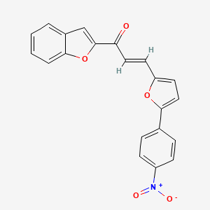 1-(1-benzofuran-2-yl)-3-[5-(4-nitrophenyl)-2-furyl]-2-propen-1-one