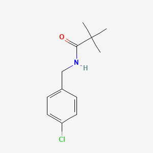 molecular formula C12H16ClNO B3885261 N-[(4-chlorophenyl)methyl]-2,2-dimethylpropanamide 