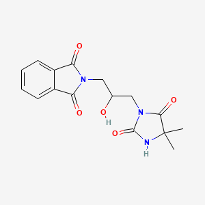 molecular formula C16H17N3O5 B3885263 2-[3-(4,4-dimethyl-2,5-dioxo-1-imidazolidinyl)-2-hydroxypropyl]-1H-isoindole-1,3(2H)-dione 