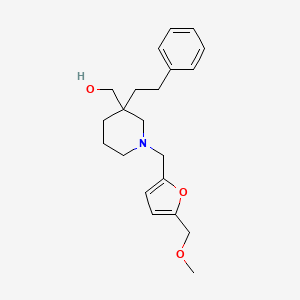 [1-{[5-(methoxymethyl)-2-furyl]methyl}-3-(2-phenylethyl)-3-piperidinyl]methanol