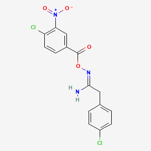 molecular formula C15H11Cl2N3O4 B3885294 [(Z)-[1-amino-2-(4-chlorophenyl)ethylidene]amino] 4-chloro-3-nitrobenzoate 