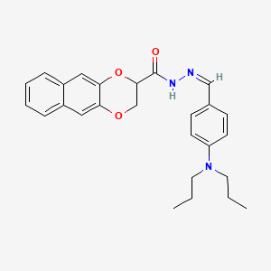 N'-[4-(dipropylamino)benzylidene]-2,3-dihydronaphtho[2,3-b][1,4]dioxine-2-carbohydrazide