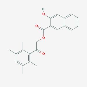 molecular formula C23H22O4 B388531 2-Oxo-2-(2,3,5,6-tetramethylphenyl)ethyl 3-hydroxy-2-naphthoate 